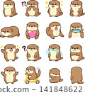 A collection of cute otter illustrations showcasing various expressions and activities. A collection of cute otter illustrations showcasing various expressions and activities. 141848622