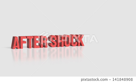 After Shock Warning Concept with Bold Red 3D Typography After Shock Warning Concept with Bold Red 3D Typography 141848908