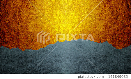 Wrinkled and damaged gold leaf paper Wrinkled and damaged gold leaf paper 141849083