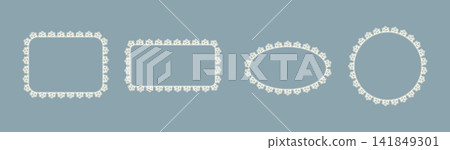 Ornate vintage doily with intricate crochet pattern, scalloped edges, and delicate floral motifs perfect for wedding invitations, romantic greeting cards, or elegant decorative projects. Ornate vintage doily with intricate crochet pattern, scalloped edges, and delicate floral motifs perfect for wedding invitations, romantic greeting cards, or elegant decorative projects. 141849301
