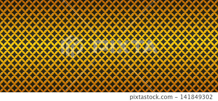 Gold perforated metal plate with diamond-shaped holes creates striking geometric texture. Premium metallic mesh pattern features realistic steel surface perfect for modern industrial designs. Gold perforated metal plate with diamond-shaped holes creates striking geometric texture. Premium metallic mesh pattern features realistic steel surface perfect for modern industrial designs. 141849302