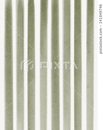 Striped Green Watercolor Background with Hand Painted Lines Striped Green Watercolor Background with Hand Painted Lines 141849746