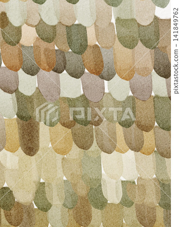 Green Brown Watercolor Shingle Background Hand Painted 141849762