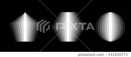 Papercraft-style geometric illustration, one-point design Papercraft-style geometric illustration, one-point design 141850771