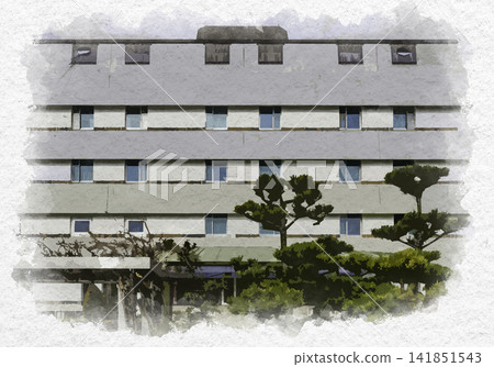 岡山縣倉敷市倉敷國際飯店倉敷美學歷史街區水彩畫 岡山縣倉敷市倉敷國際飯店倉敷美學歷史街區水彩畫 141851543