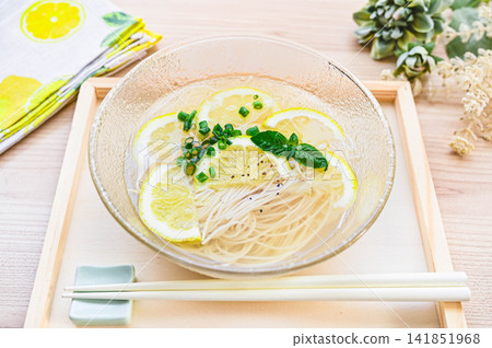 Cold lemon somen noodles Cold lemon somen noodles 141851968