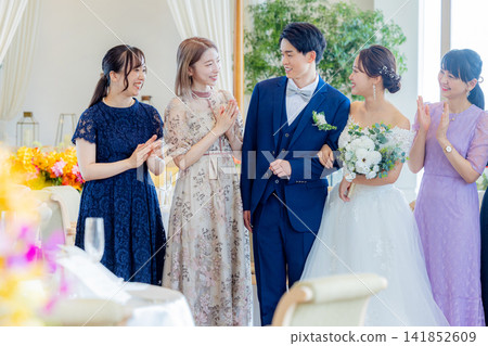 Blessed bride and groom Blessed bride and groom 141852609