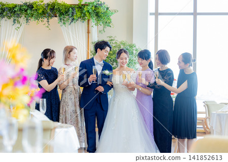 Blessed bride and groom Blessed bride and groom 141852613
