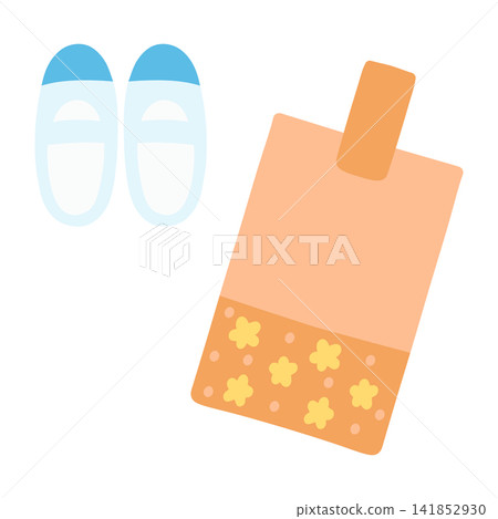 Floral-patterned shoe bag and simple shoes Floral-patterned shoe bag and simple shoes 141852930