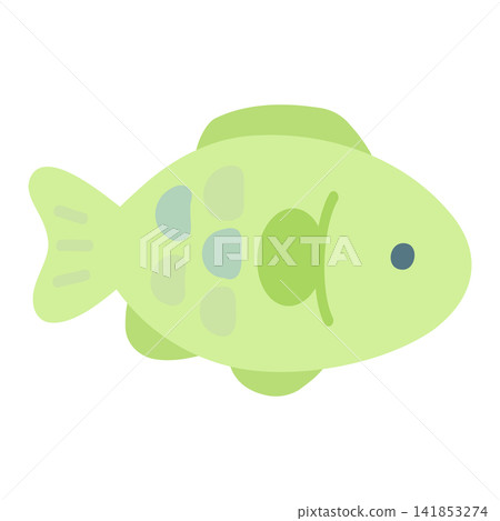 A simple pastel-colored fish (green) A simple pastel-colored fish (green) 141853274