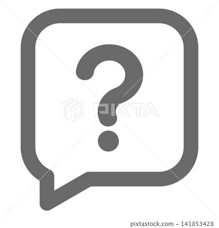 Simple vector, question mark, speech bubble. Simple vector, question mark, speech bubble. 141853428