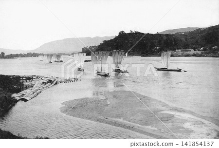 Old photograph, 1933-1945, Hiroshima before the atomic bombing, Ota River Old photograph, 1933-1945, Hiroshima before the atomic bombing, Ota River 141854137