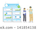 A salesperson and a customer in the air conditioner section 141854138