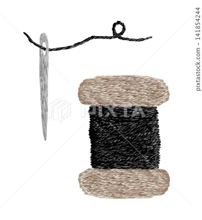 [Needle and thread set] Hand embroidery illustration material 141854244