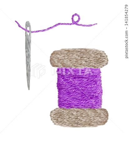 [Needle and thread set] Hand embroidery illustration material 141854279