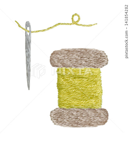 [Needle and thread set] Hand embroidery illustration material 141854282