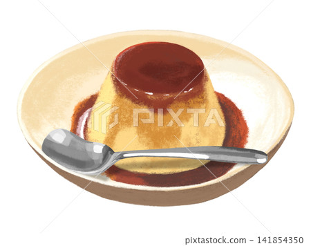Pudding (with spoon) Pudding (with spoon) 141854350