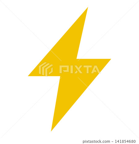 閃電符號,黃色雷電標誌 閃電符號,黃色雷電標誌 141854680