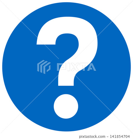 圓圈中的問號:藍色圓圈內有一個白色問號。 圓圈中的問號:藍色圓圈內有一個白色問號。 141854704