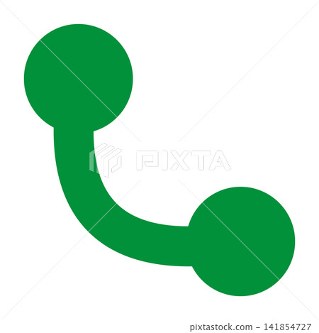 Green telephone handset Green telephone handset 141854727