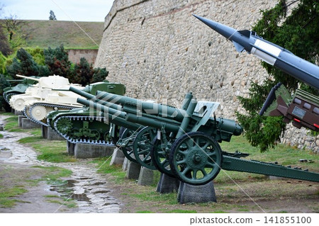 Serbia, Belgrade, Kalemegdan Park, Belgrade Fortress, Military Museum, Outdoor Exhibits of Weapons Serbia, Belgrade, Kalemegdan Park, Belgrade Fortress, Military Museum, Outdoor Exhibits of Weapons 141855100