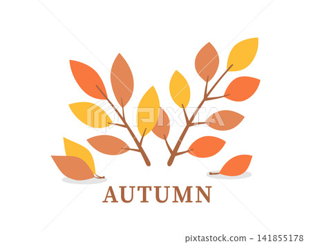 Autumn Branches with Falling Leaves Autumn Branches with Falling Leaves 141855178