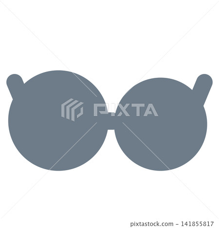 Glasses and sunglasses, two round gray lenses. Glasses and sunglasses, two round gray lenses. 141855817