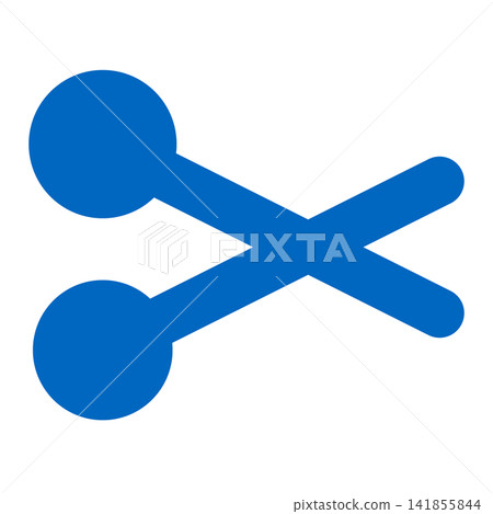 Cutting scissors, blue, horizontal scissors Cutting scissors, blue, horizontal scissors 141855844