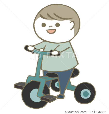 一個騎三輪車的孩子 一個騎三輪車的孩子 141856396