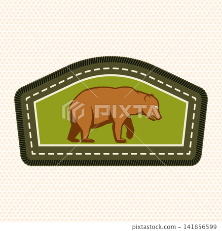 Vintage Bear Merit Badge Vector, Retro Scout Embroidery Patch, Wildlife Outdoor Achievement Emblem for Camping, Hiking, Apparel, Stickers and Adventure Designs Vintage Bear Merit Badge Vector, Retro Scout Embroidery Patch, Wildlife Outdoor Achievement Emblem for Camping, Hiking, Apparel, Stickers and Adventure Designs 141856599