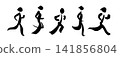 Running - Hand-drawn illustration 141856804