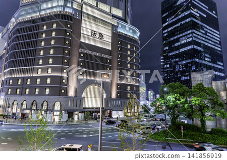 大阪夜景，梅田，阪急百貨梅田總店，大阪府大阪市 141856919