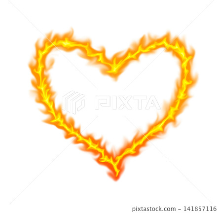 Flame heart effect (orange) Flame heart effect (orange) 141857116