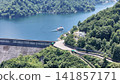 <Aerial view of Okutadami> A landscape of dam, lake, and fresh greenery <Aerial view of Okutadami> A landscape of dam, lake, and fresh greenery 141857171