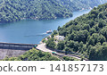 <Aerial view of Okutadami> The large Okutadami Lake as seen from the dam <Aerial view of Okutadami> The large Okutadami Lake as seen from the dam 141857173