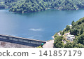 <Aerial view of Okutadami> Summer lake surface and dam <Aerial view of Okutadami> Summer lake surface and dam 141857179