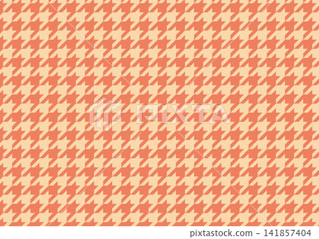 Coral and beige houndstooth seamless background pattern Coral and beige houndstooth seamless background pattern 141857404
