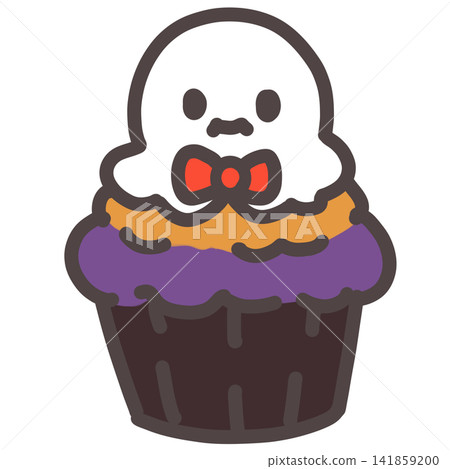 Ghost cupcakes, red bow tie 141859200