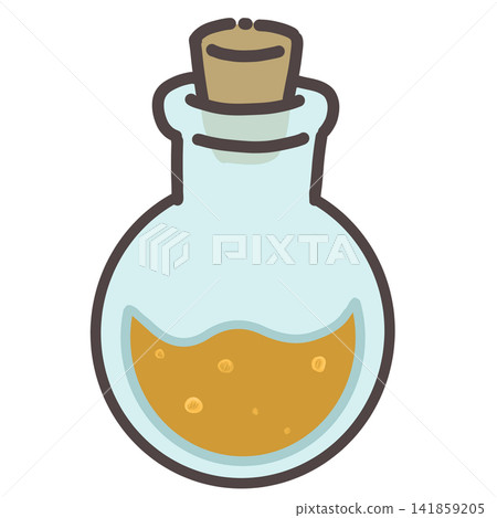 Orange magic potion, potion bottle Orange magic potion, potion bottle 141859205