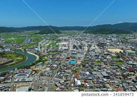 和歌山縣五保市城區空拍照片。 和歌山縣五保市城區空拍照片。 141859473