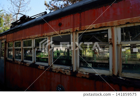 A forgotten old train - side view A forgotten old train - side view 141859575