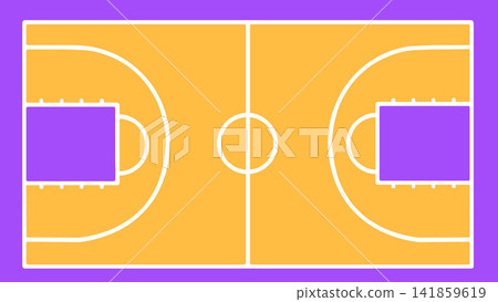 Basketball court, purple 141859619