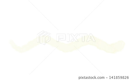 淡黃色手繪波浪線，極簡主義裝飾元素，用於分隔空間。 141859826