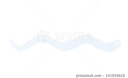 Pale blue hand-drawn wavy lines, minimalist decorative element for dividing spaces. 141859828