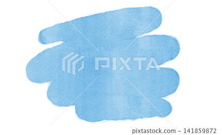 Blue square watercolor marker stroke, heading background material 141859872