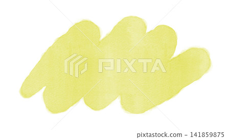 Yellow watercolor brushstroke background, hand-drawn soft accent material Yellow watercolor brushstroke background, hand-drawn soft accent material 141859875