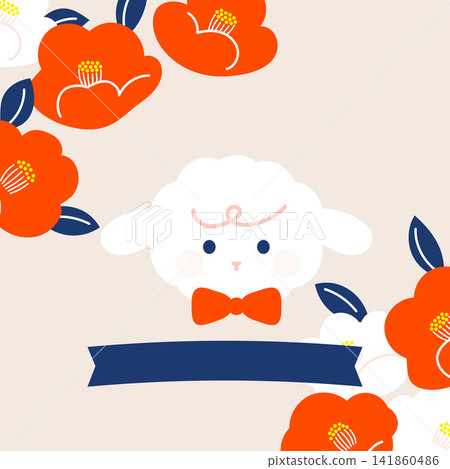 Japanese-style New Year's sale banner template for the Year of the Sheep (Square design for New Year's campaigns, lucky bags, and in-store promotions) Japanese-style New Year's sale banner template for the Year of the Sheep (Square design for New Year's campaigns, lucky bags, and in-store promotions) 141860486