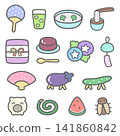 A cute illustration set that evokes the feeling of summer. 141860842