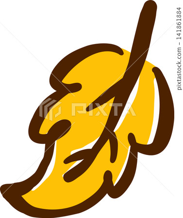 Hand drawn Yellow Autumn Leaf Illustration Hand drawn Yellow Autumn Leaf Illustration 141861884