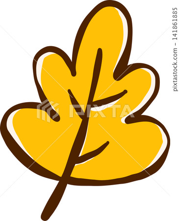 Hand Drawn Yellow Autumn Leaf Illustration Hand Drawn Yellow Autumn Leaf Illustration 141861885
